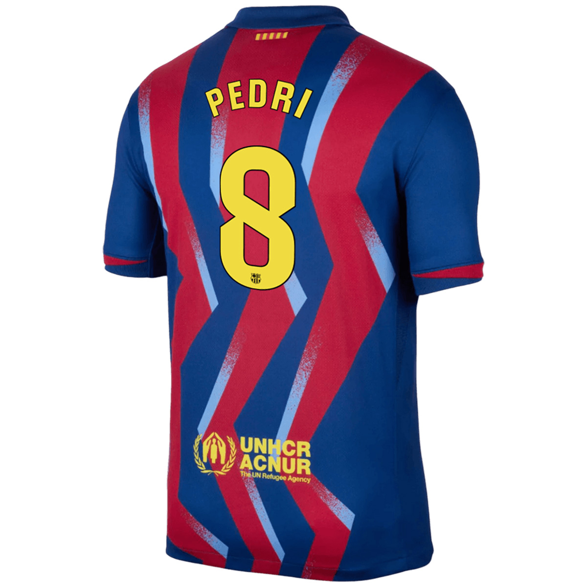 PEDRI #8 Barcelona Fourth Soccer Jersey 25/26 Red&Blue
