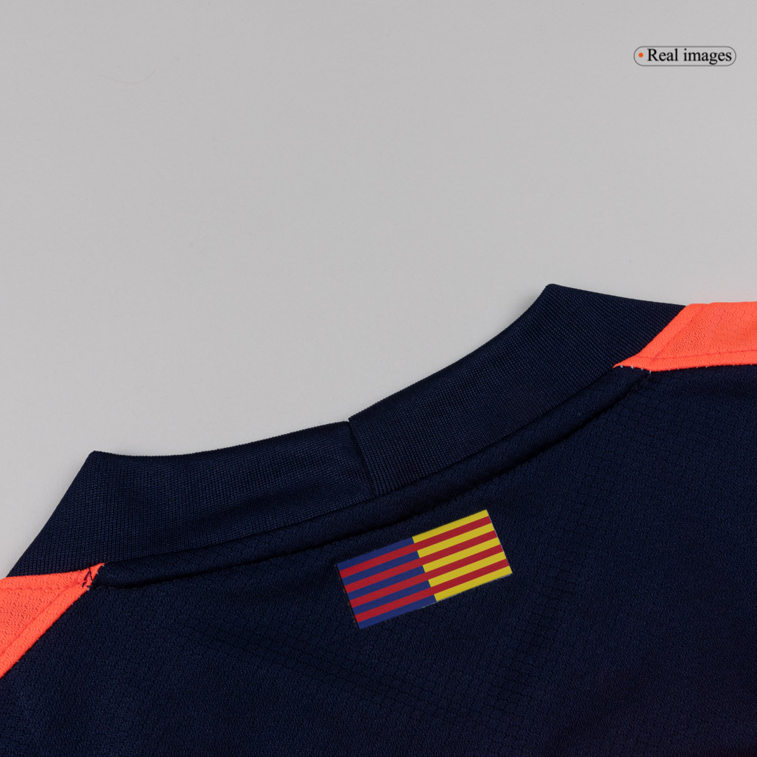 Kid's Barcelona Third Away Soccer Jersey Kit(Jersey+Shorts+Socks) 25/26 Orange