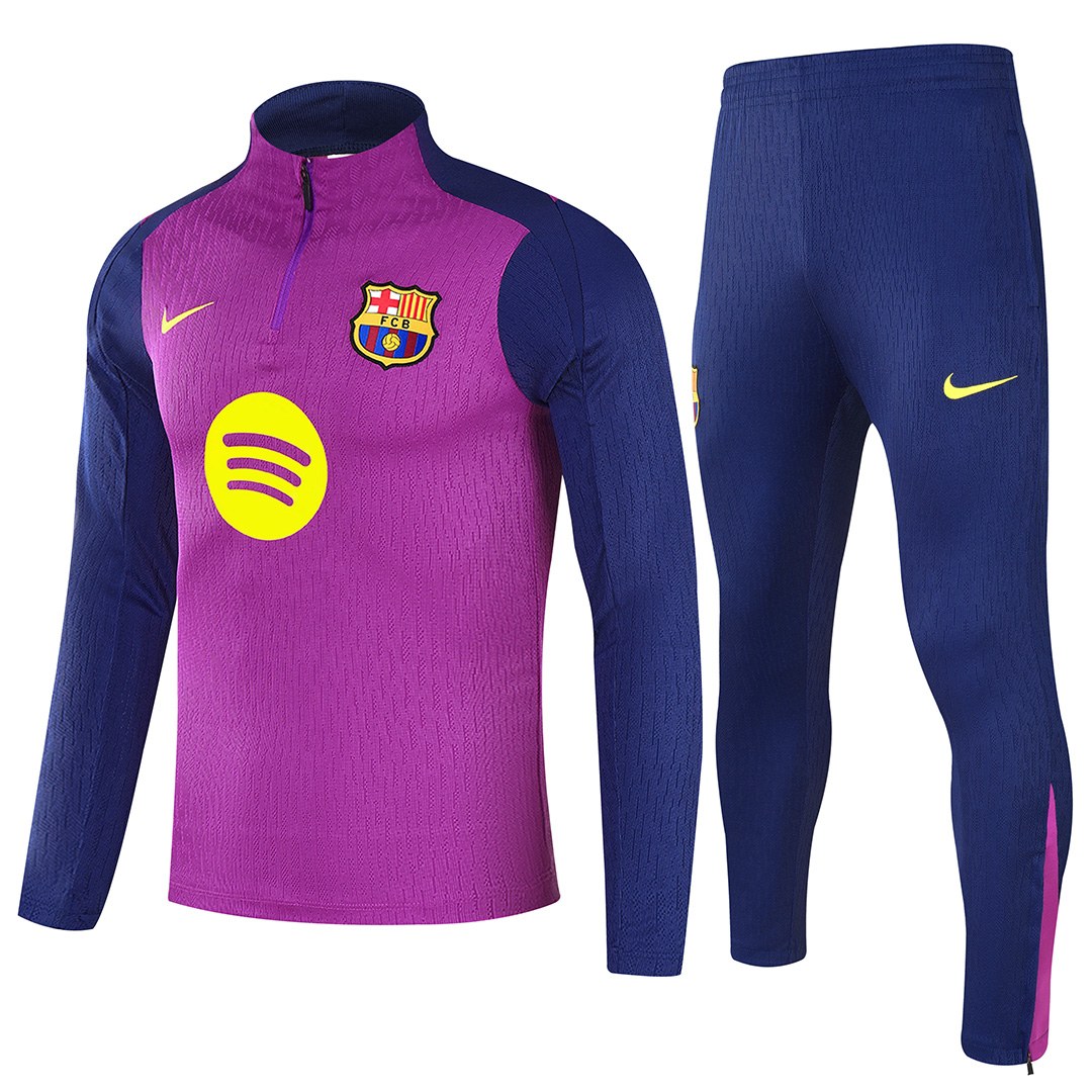Barcelona 1/4 Zipper Sweatshirt Kit(Top+Pants) Purple 2025/26