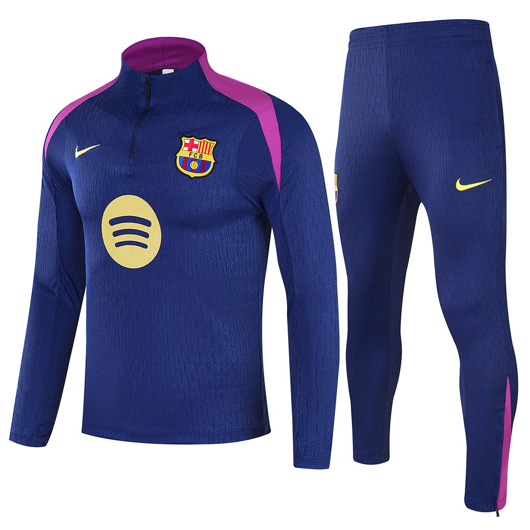 Barcelona 1/4 Zipper Sweatshirt Kit(Top+Pants) Navy 2025/26