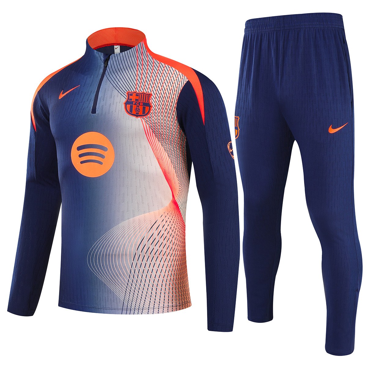 Barcelona 1/4 Zipper Sweatshirt Kit(Top+Pants) Purple 2025/26