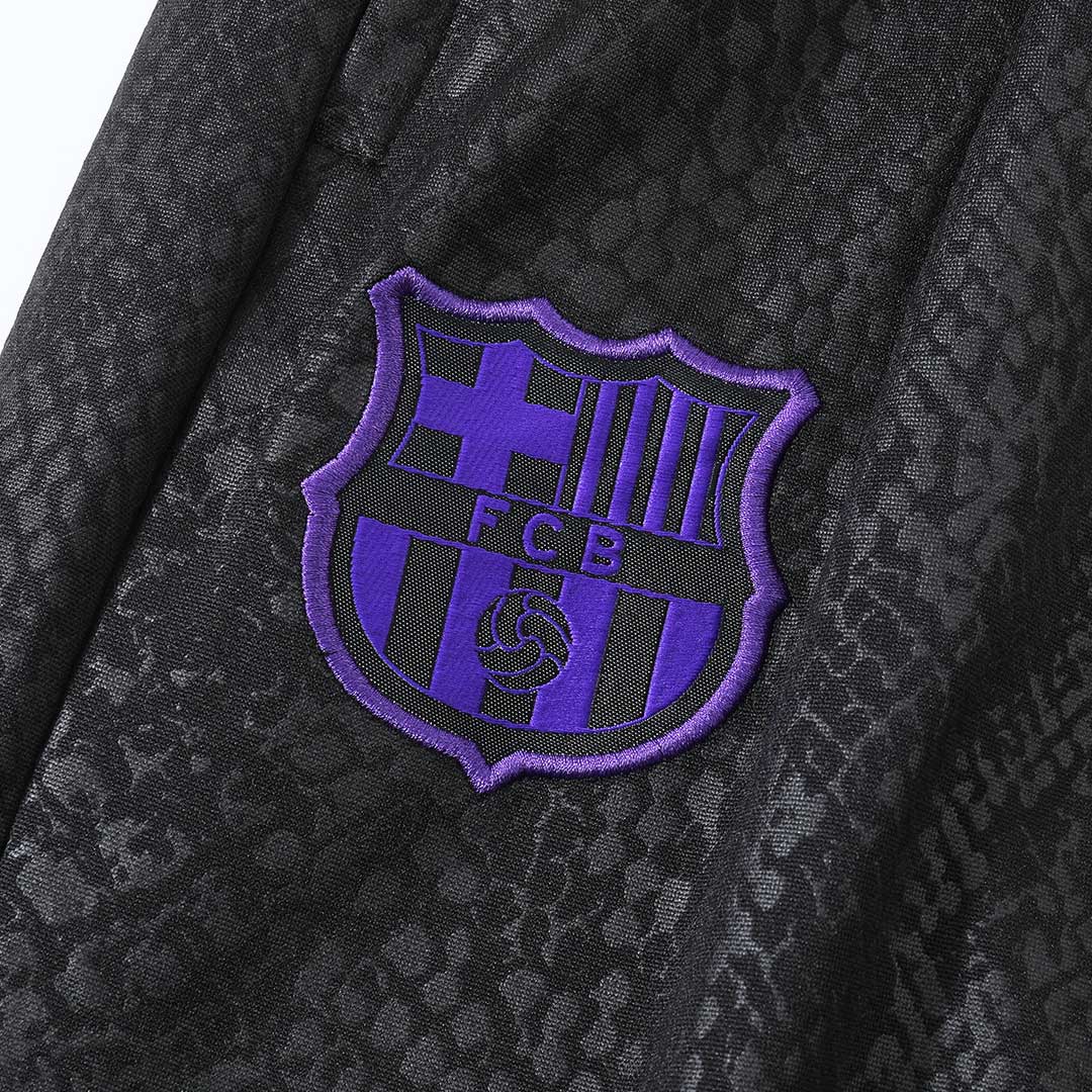 Barcelona Zipper Sweatshirt Kit(Top+Pants) 25/26 Black