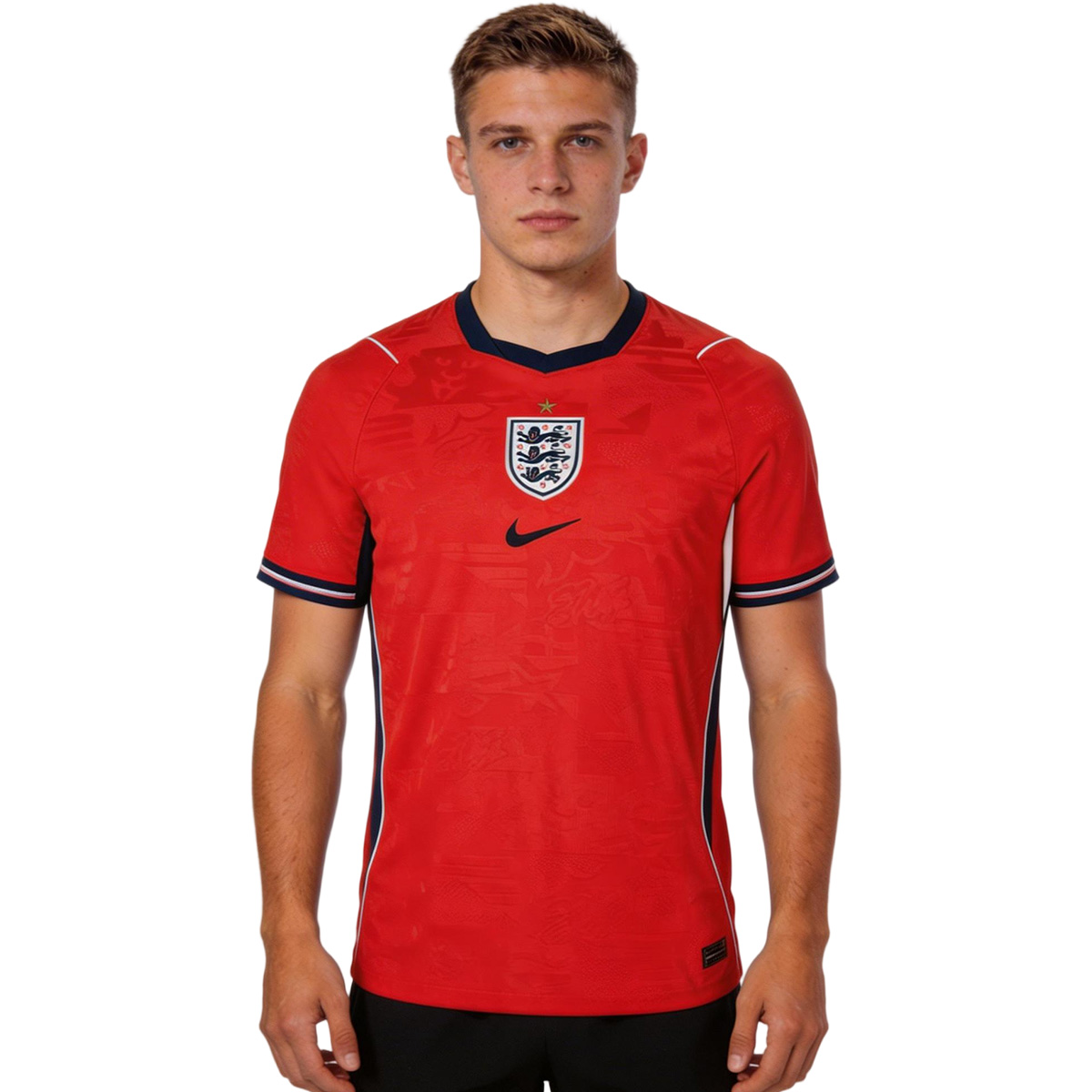 Player Version England Away Soccer Jersey World Cup 2026 Red