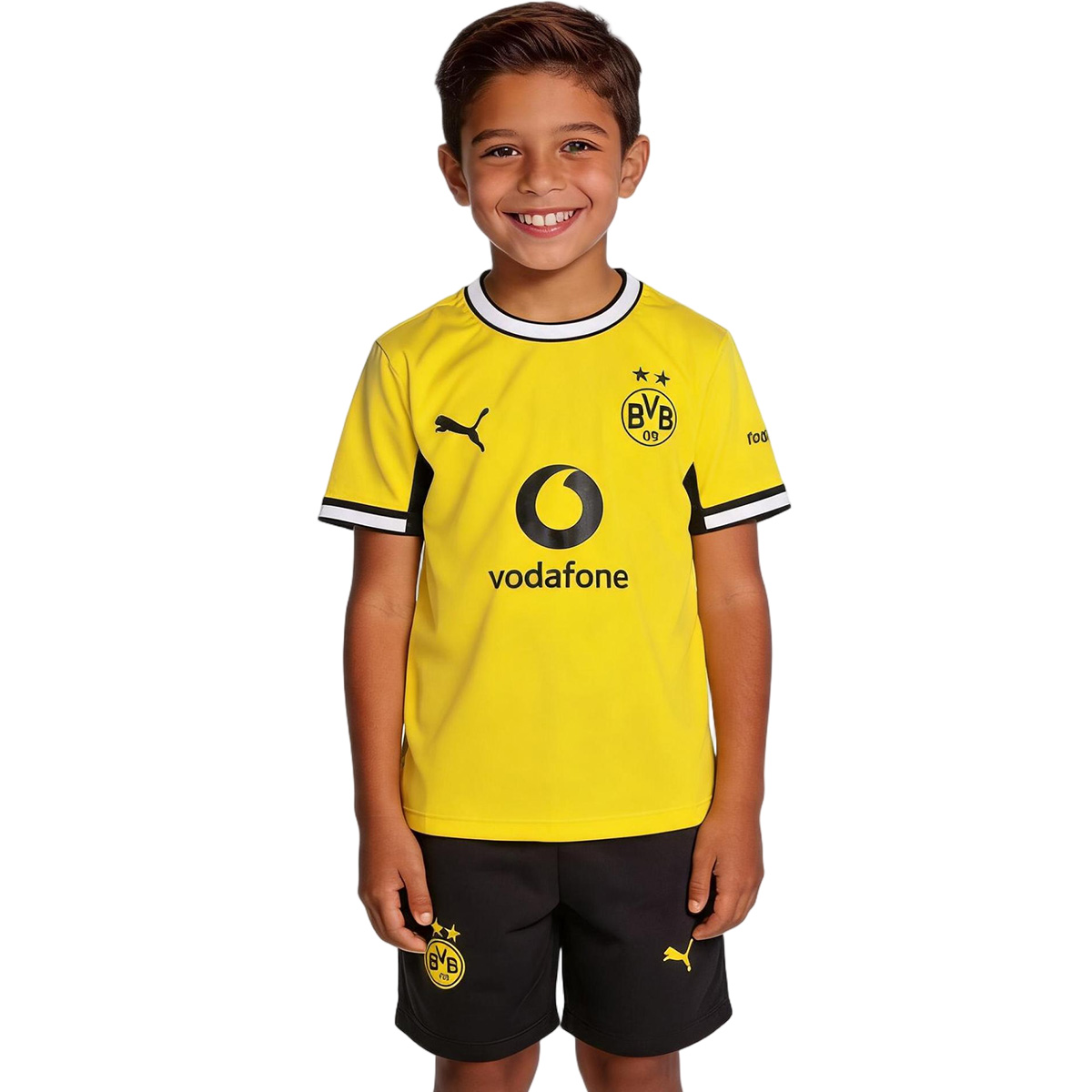 Kid's Borussia Dortmund Home Soccer Jersey Kit(Jersey+Shorts) 25/26 Yellow