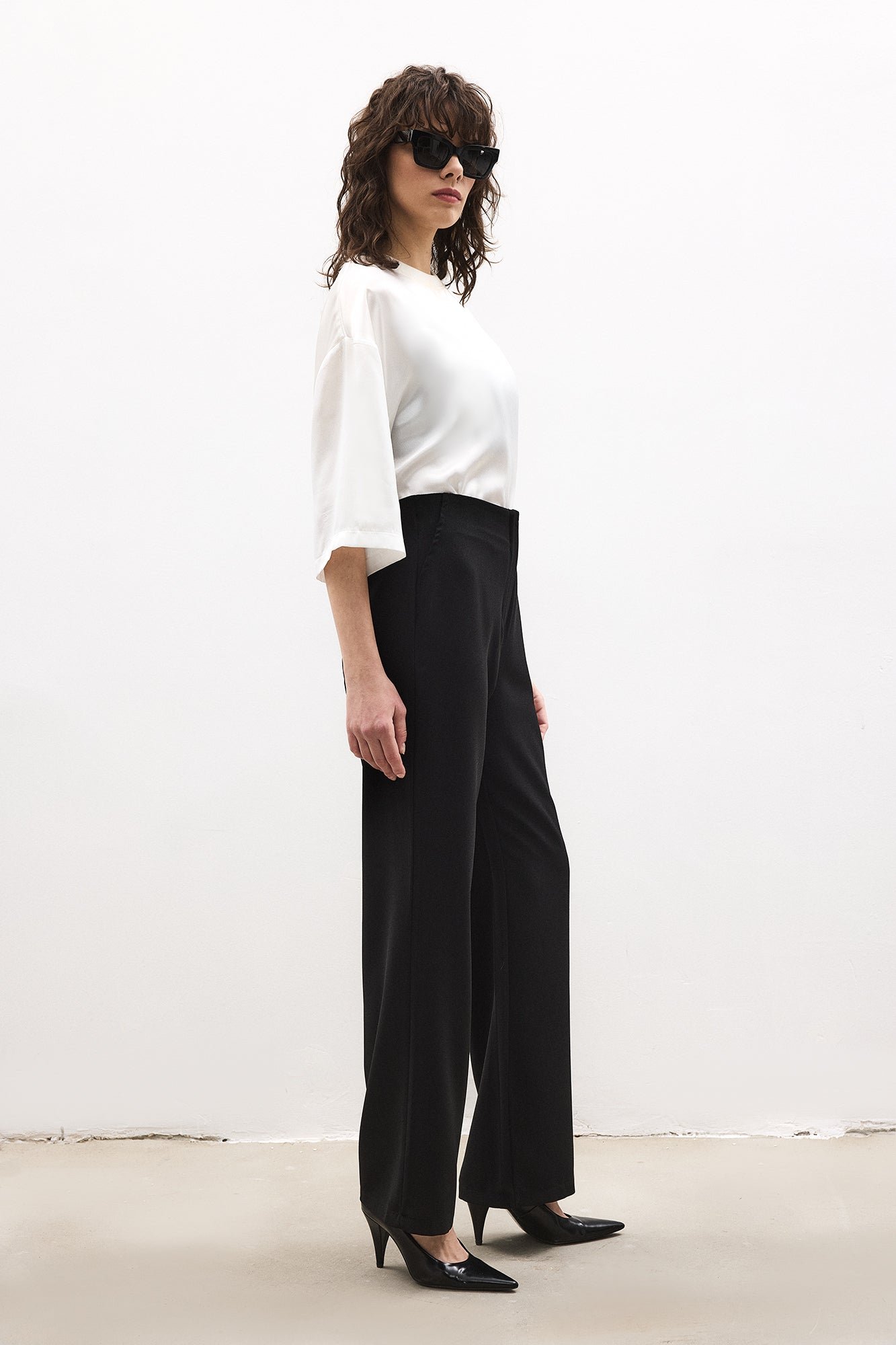 CREPE PANTS WITH ELASTIC WAISTBAND