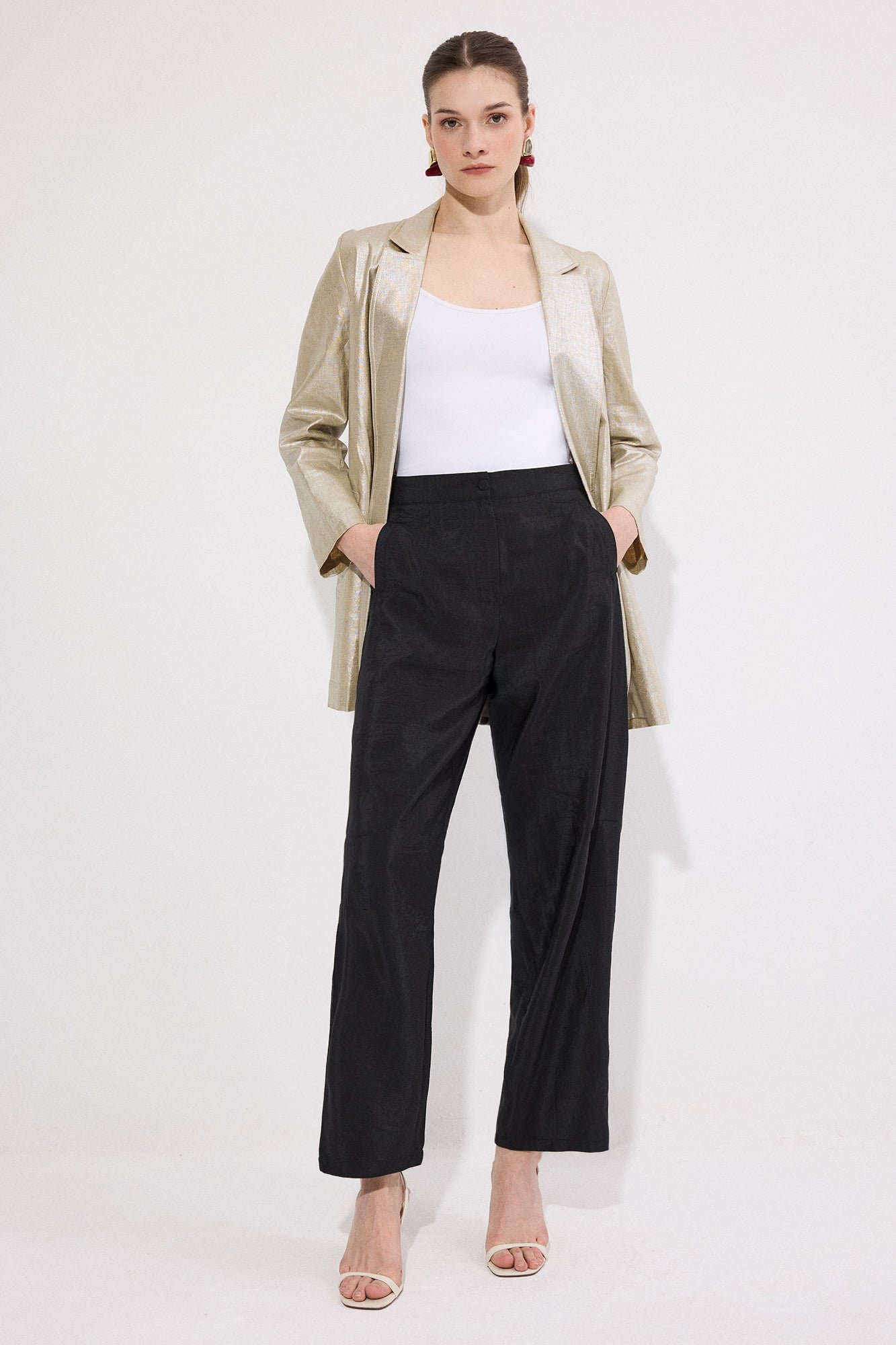 WIDE LEG CUPRA TROUSERS