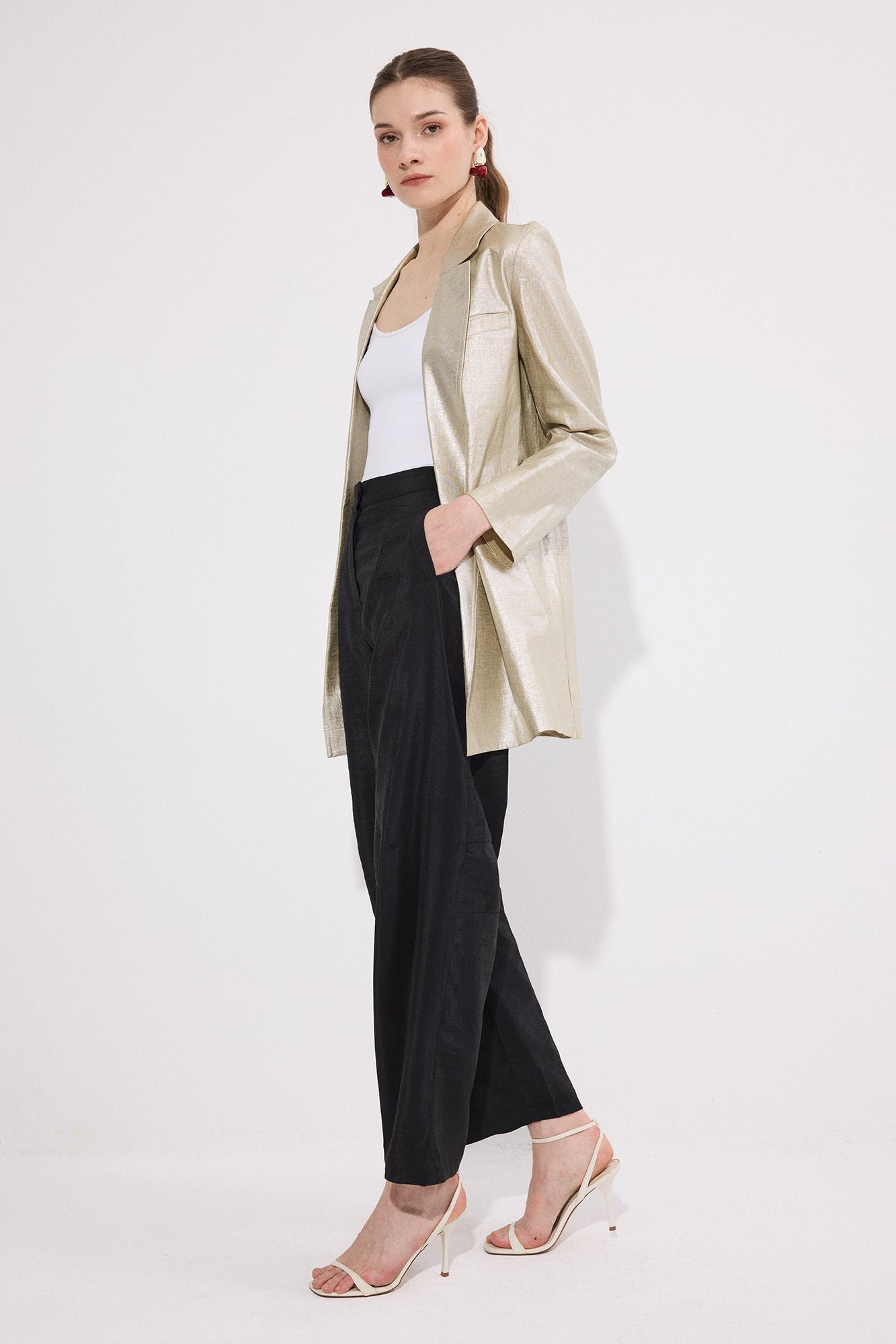 WIDE LEG CUPRA TROUSERS