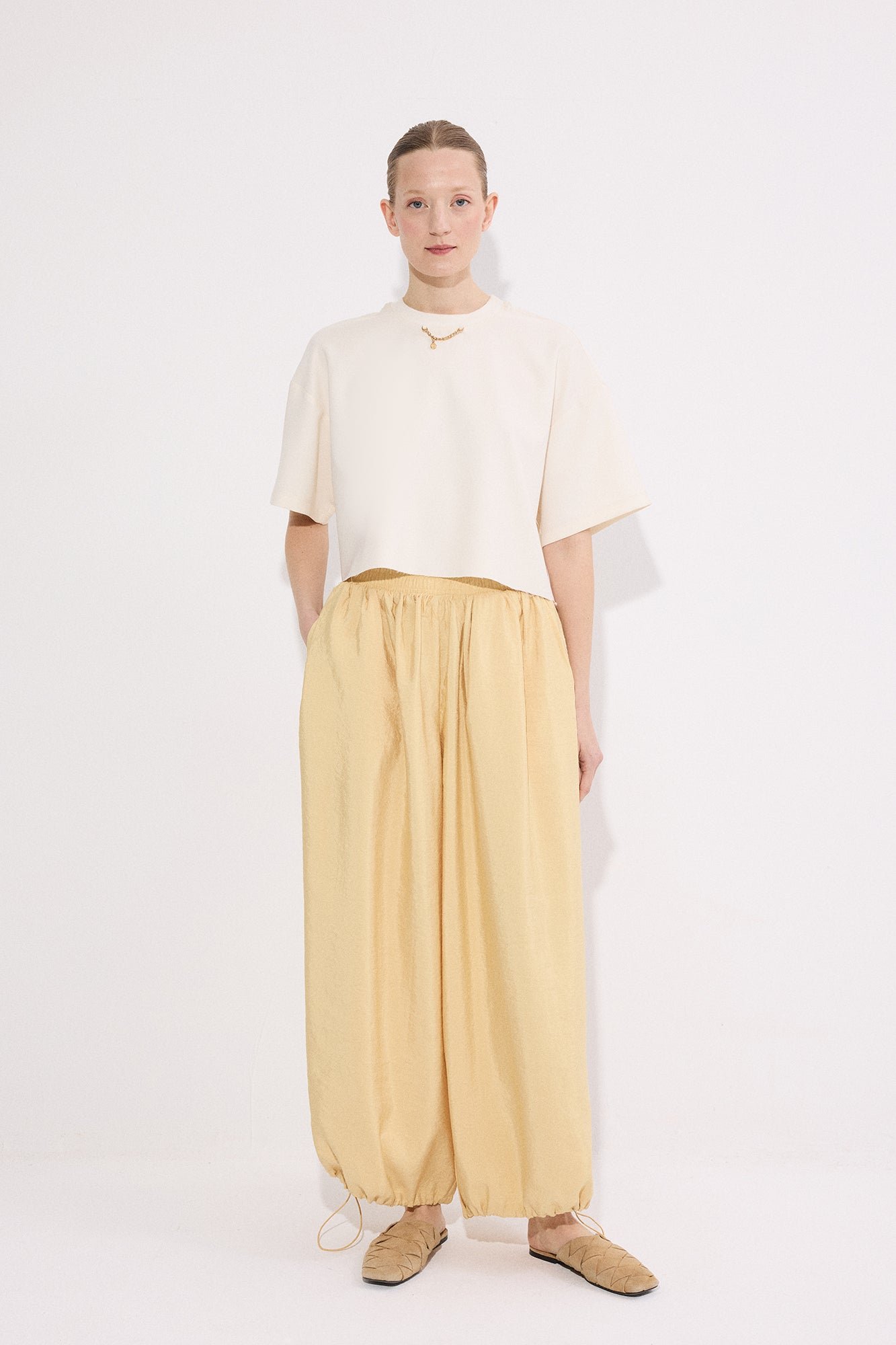 CUPRO HAREM PANTS