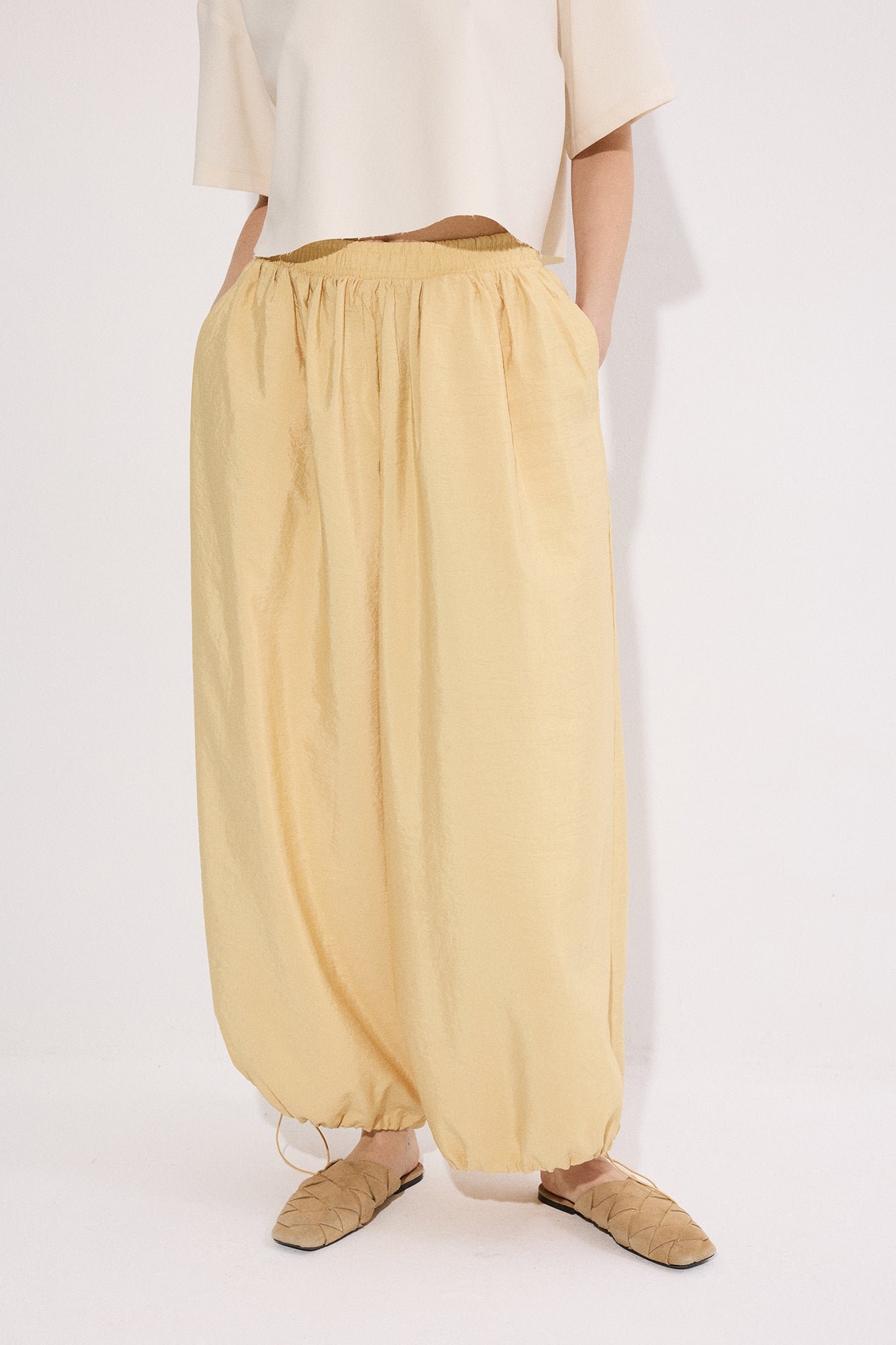 CUPRO HAREM PANTS