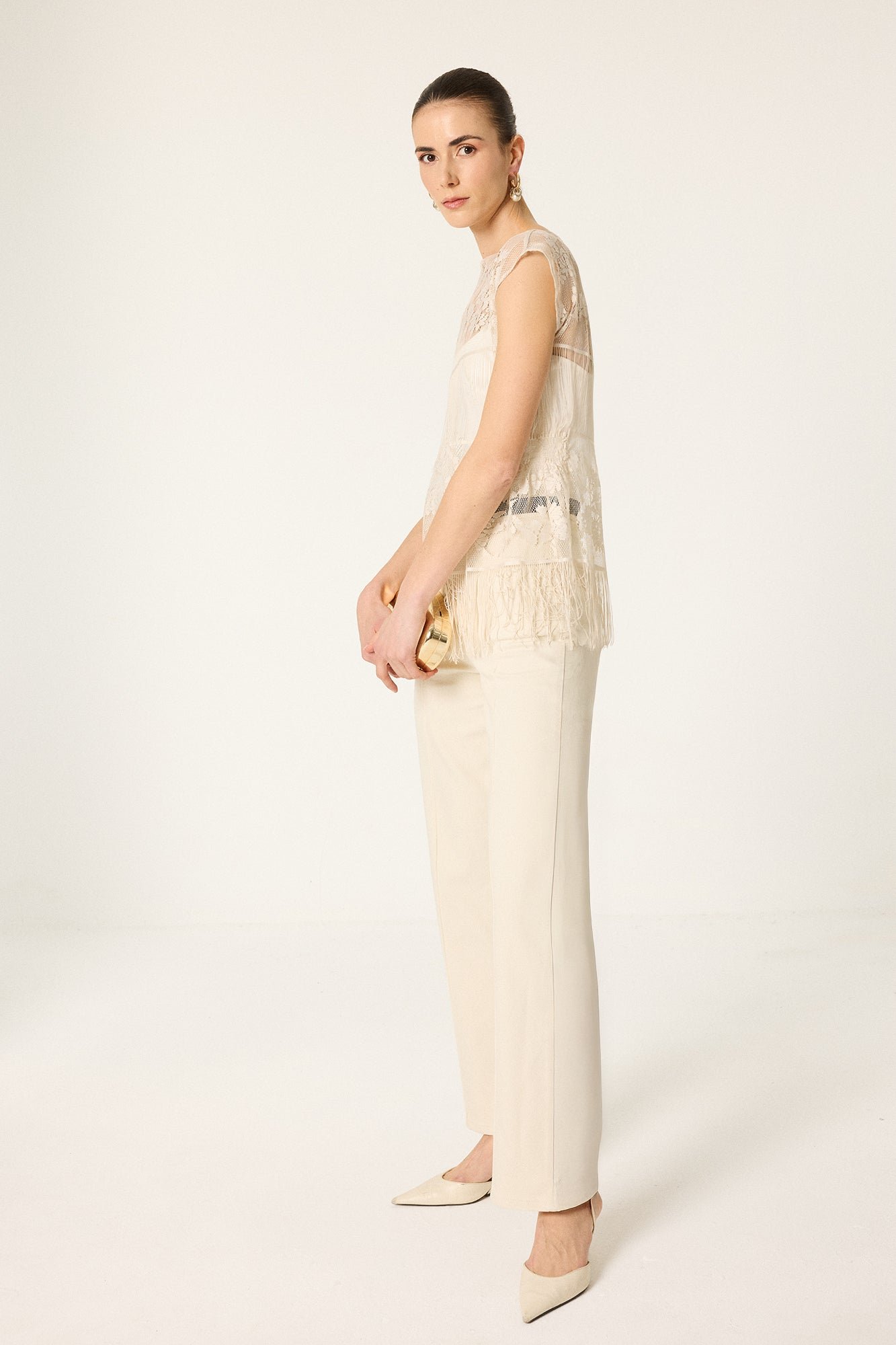 RIBBED DENIM PANTS