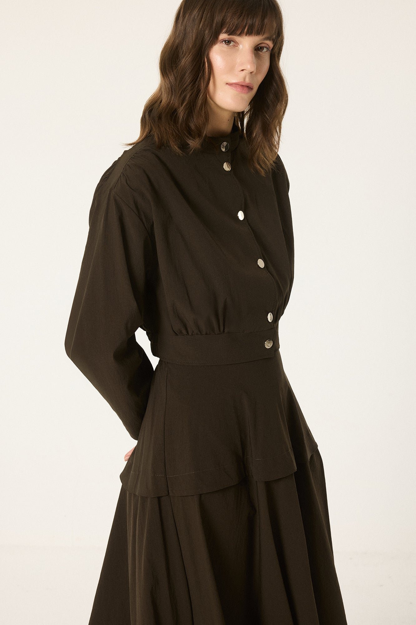 BOMBER JACKET AND FLARED SKIRT SET