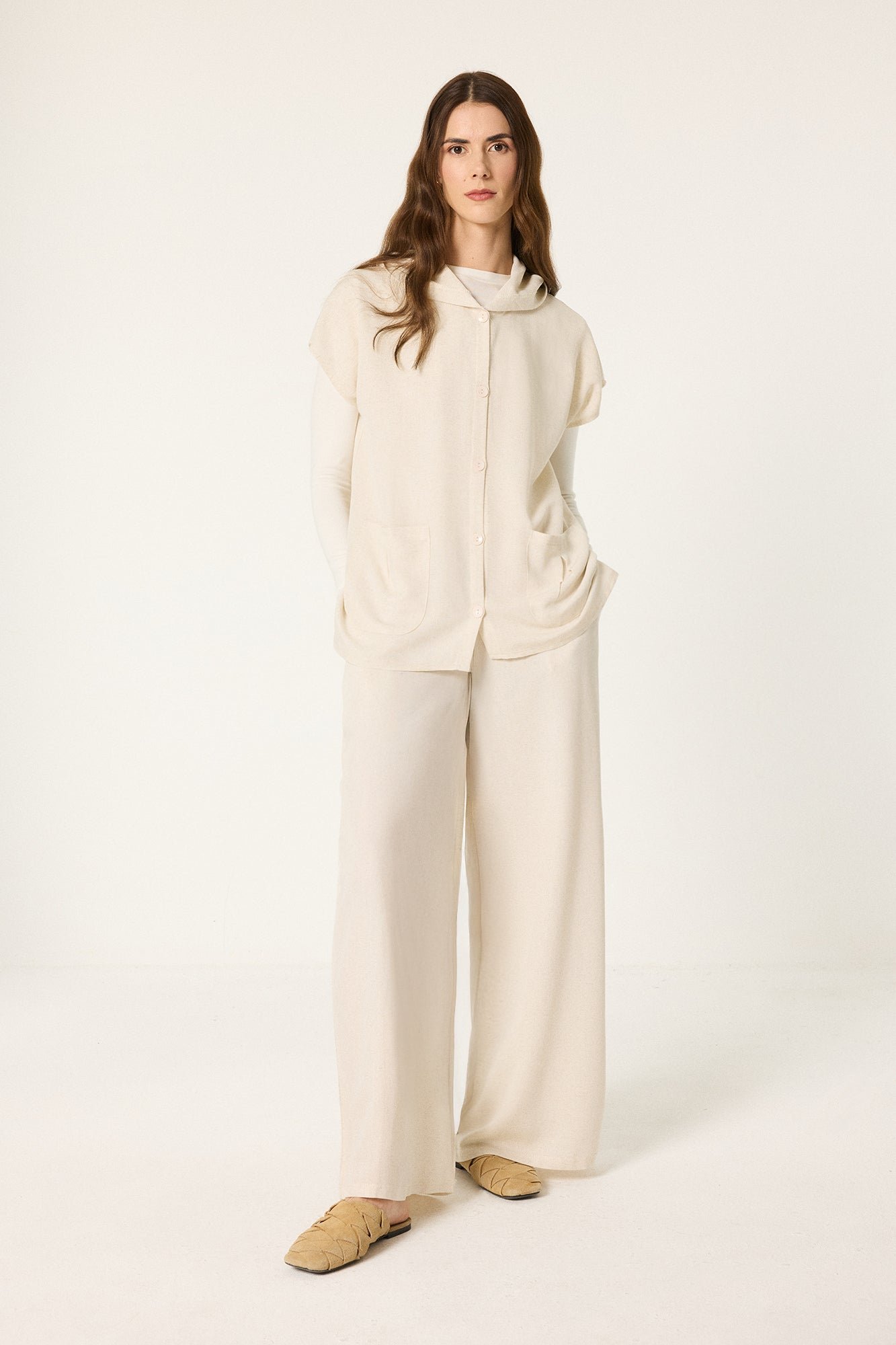 LINEN VEST AND PANTS SET