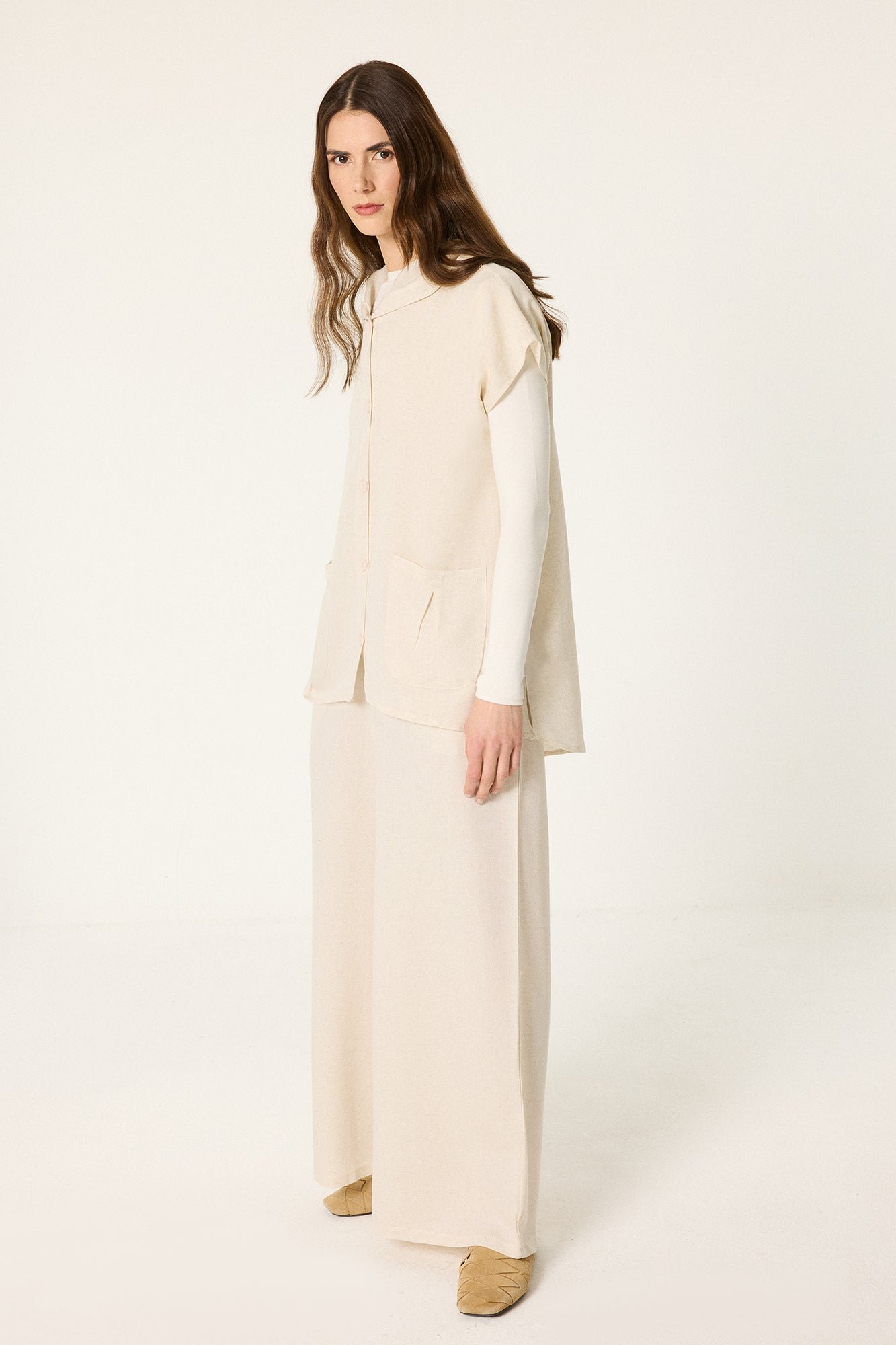 LINEN VEST AND PANTS SET