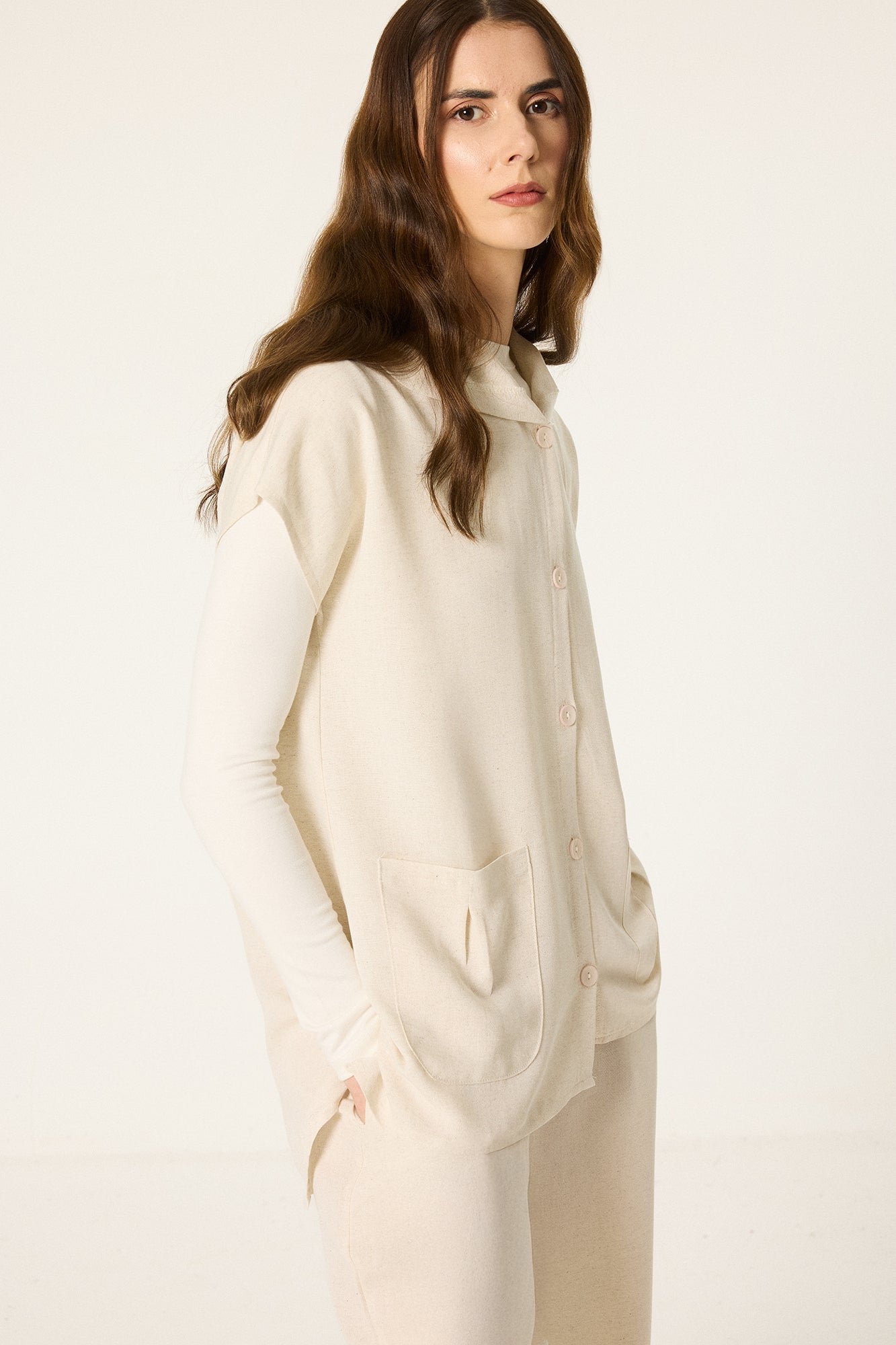 LINEN VEST AND PANTS SET