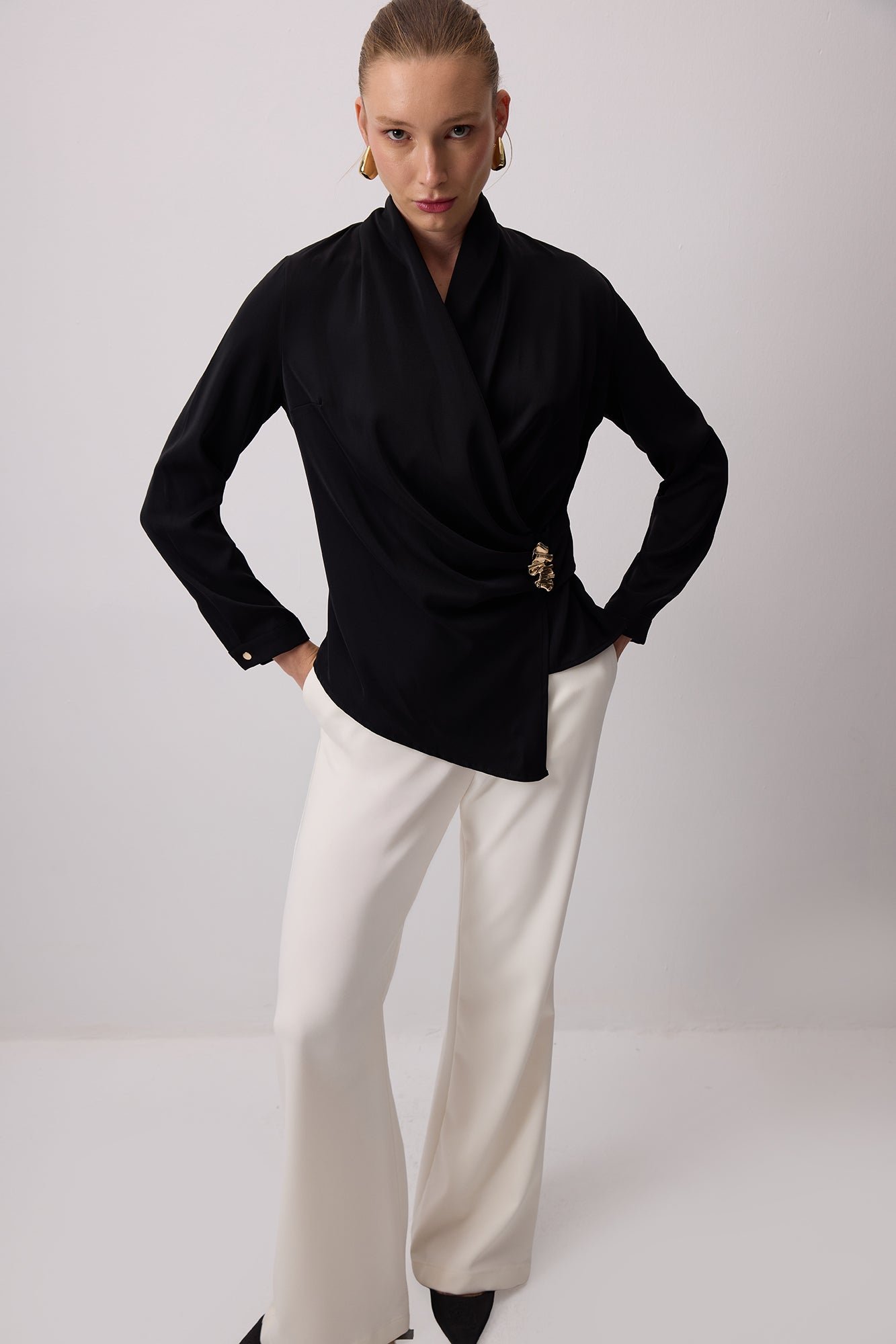 DRAPED BLOUSE