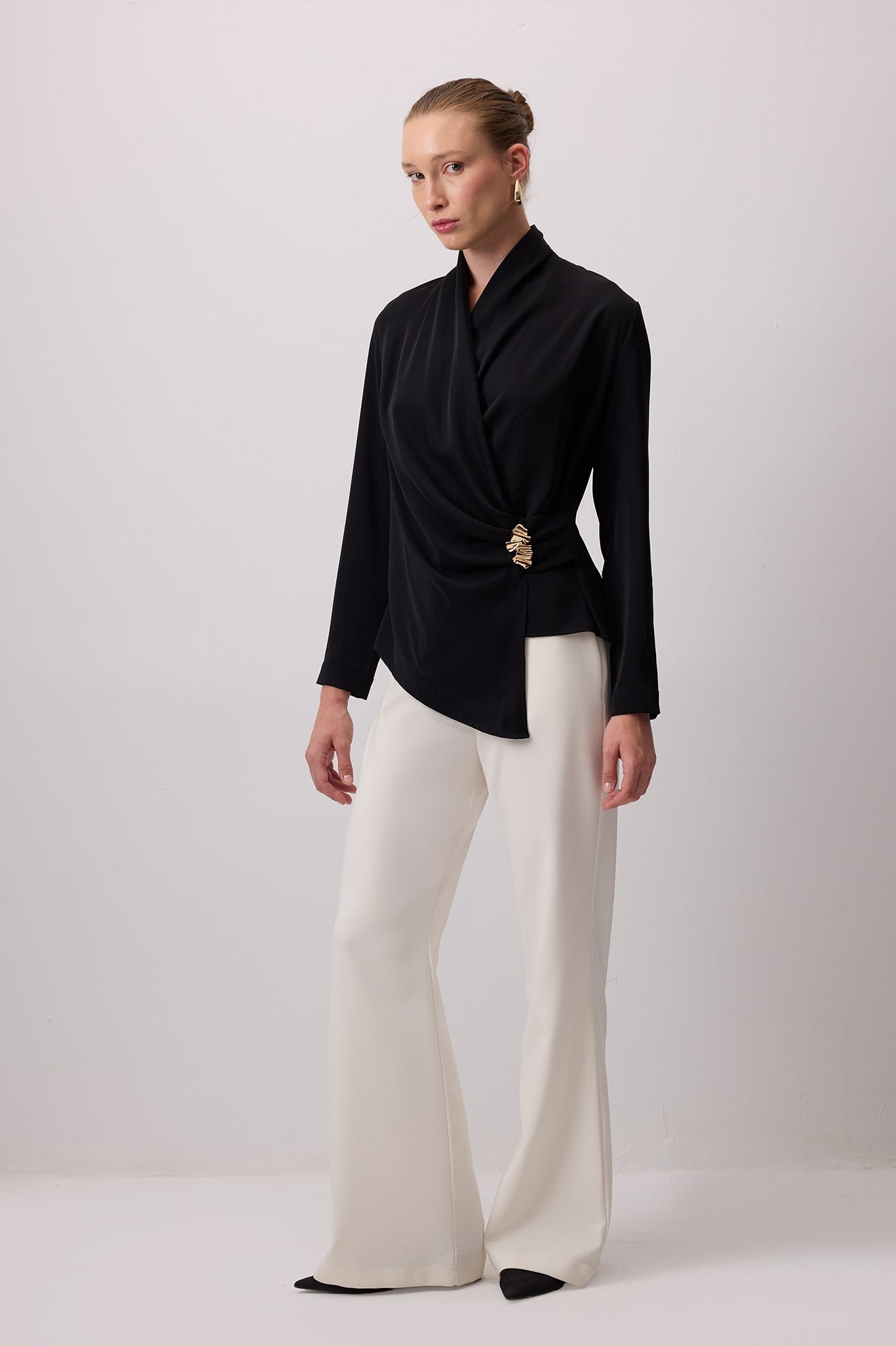 DRAPED BLOUSE
