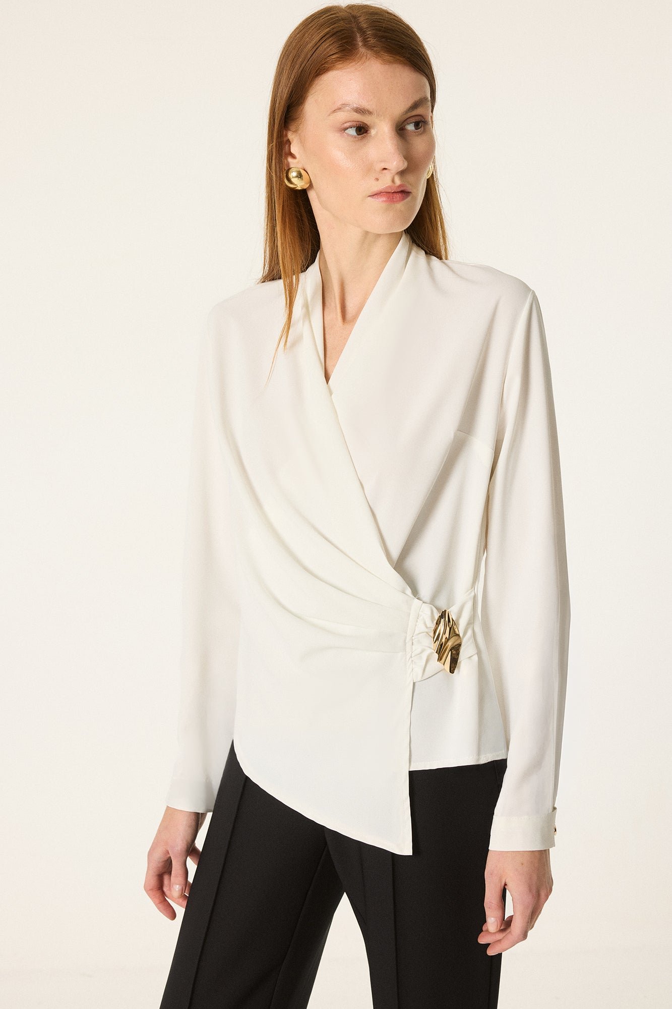 DRAPED BLOUSE