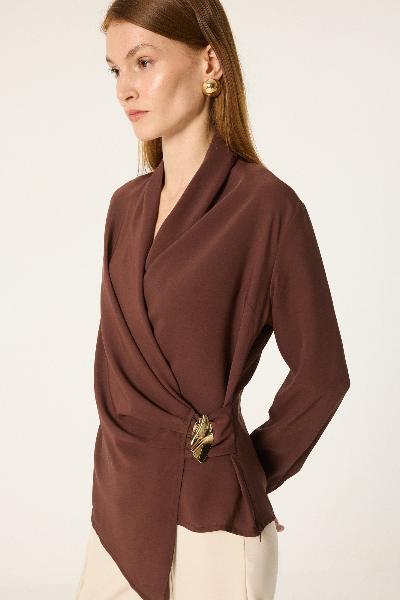 DRAPED BLOUSE