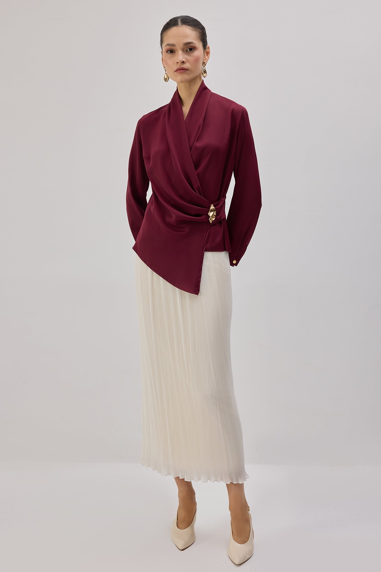 DRAPED BLOUSE
