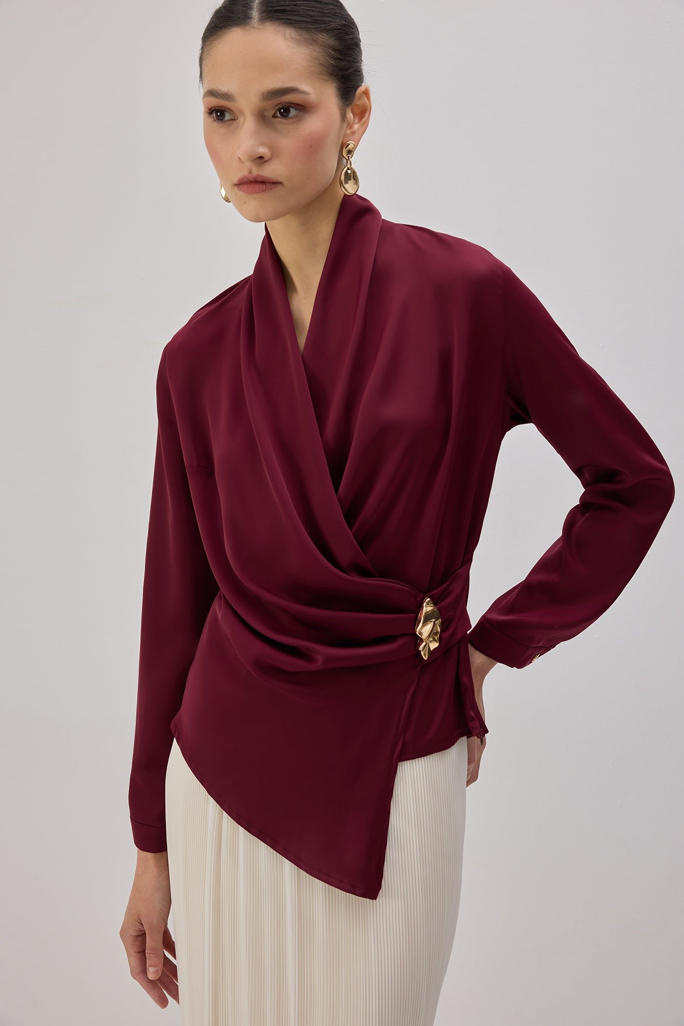 DRAPED BLOUSE