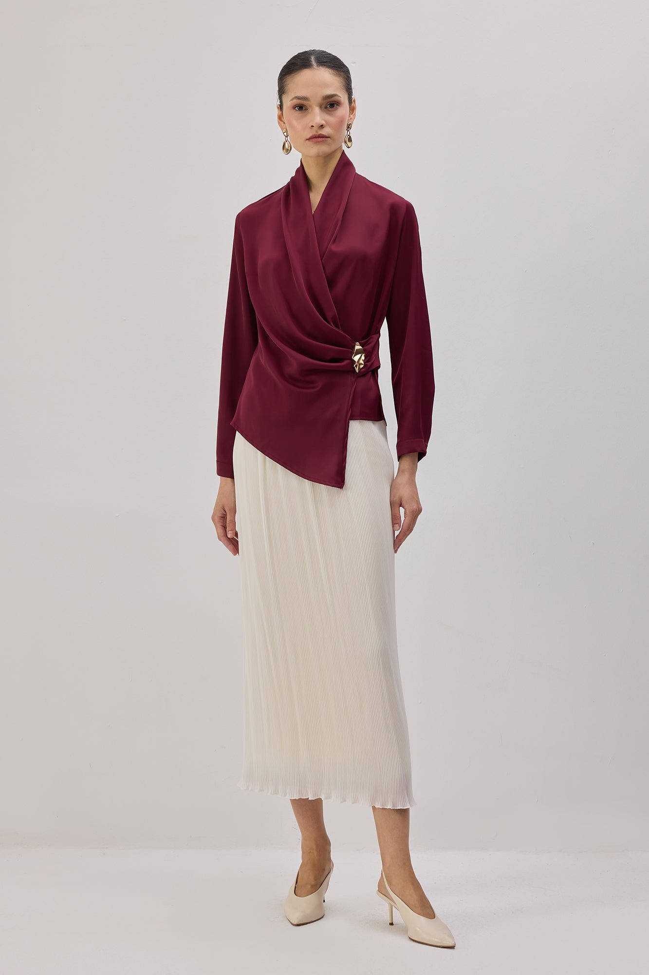DRAPED BLOUSE