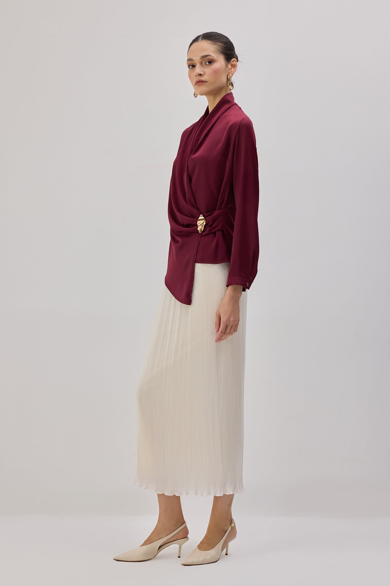 DRAPED BLOUSE