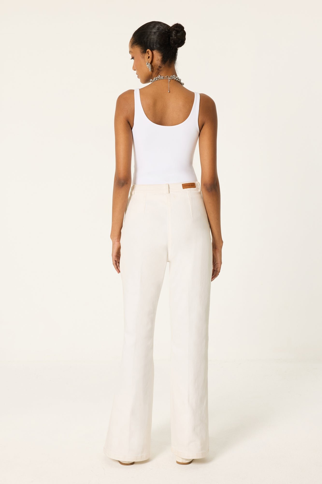 DOUBLE-LAYER THICK STRAP SNAP-BUTTON BODYSUIT