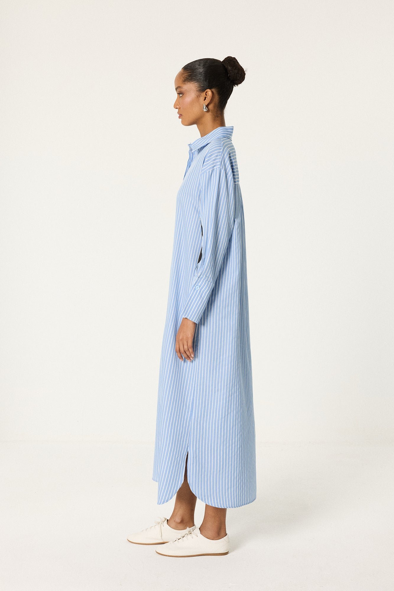 EMBROIDERY DETAILED SHIRT DRESS